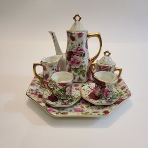 Rose Garden Miniature Tea Set